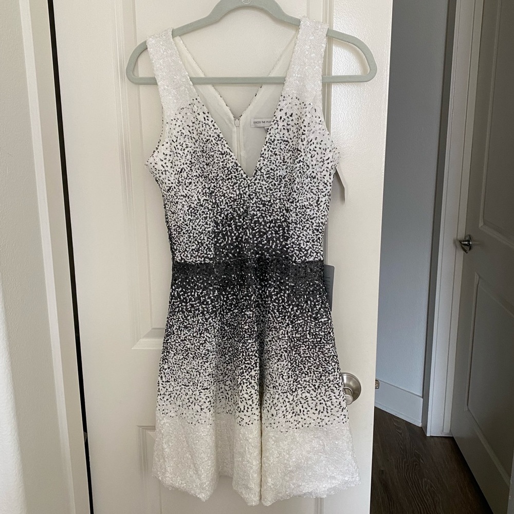 Dress The Population ombré sequin minidress